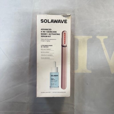 Solawave 4-In-1 Advanced Skincare Wand with 1 oz Renew Complex Activating Serum