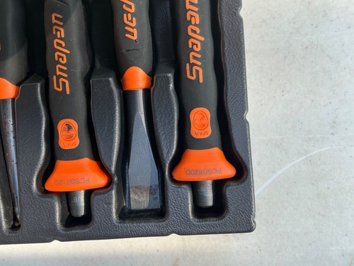Snap-on Tools ORANGE 10 Piece Soft Grip Punch and Chisel Set PPCSG710O - Picture 8 of 18