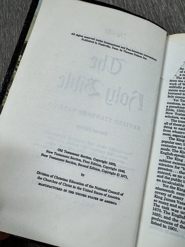 Holy Bible Revised Standard Version RSV Melton 1971 2nd Edition Black Cover - Imagen 7 de 10