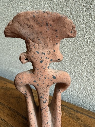 2 Mexikanische Präkolumbianische Terrakotta Azteken Maya Figuren 6x3x3" Replik - Bild 11 von 14