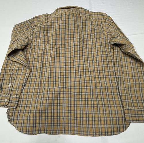 Camisa Ralph Lauren Doble RL Hombres Amarillo e Índigo A Cuadros Abotonada 100% Algodón - Imagen 12 de 18