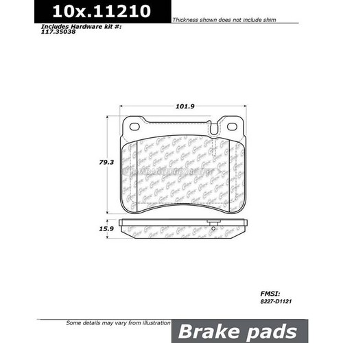 Centric Parts Brake Pad Set 100.11210 - Picture 3 of 4