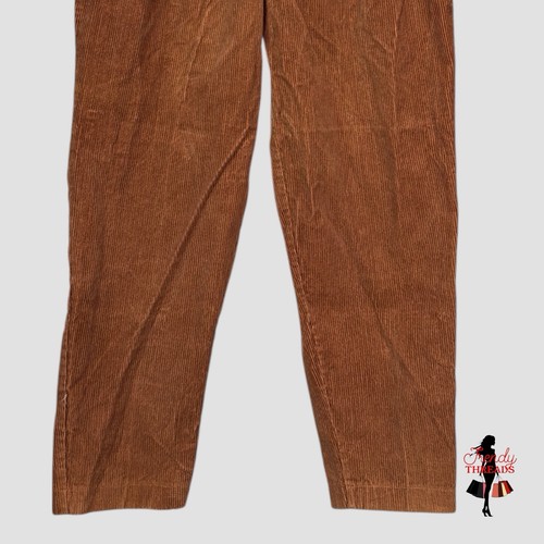 VTG 70s 80s SMALL MEDIUM Corduroy High Rise Tapered Wide Leg Pants Preppy Boho - Picture 3 of 13