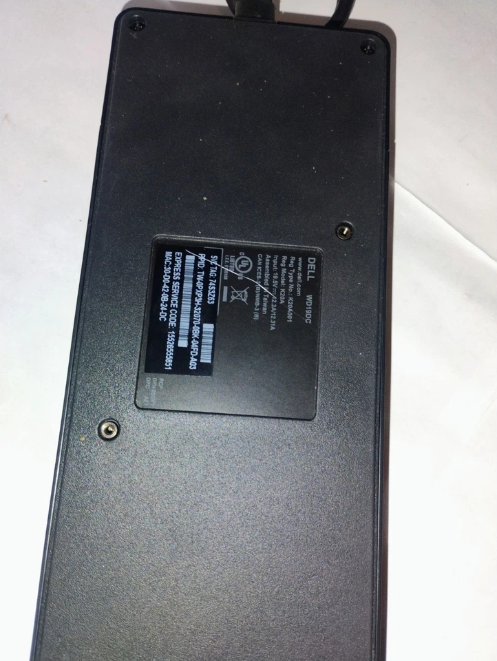 Estación de acoplamiento de rendimiento Dell WD19DC USB-C con adaptador de corriente 240 W envío gratuito Foto 4 de 4