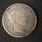 1911 * D*  BARBER HEAD SILVER DIME  **FREE SHIPPING**C2838