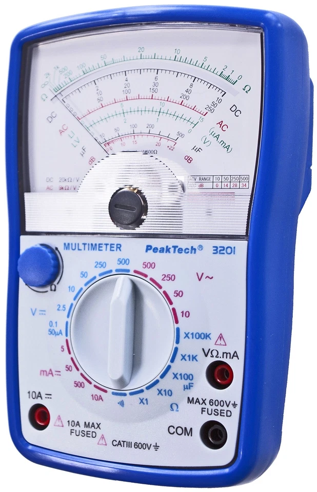 P 3385 Analog Multimeter – Messgerät mit Voltmeter Amperemeter Durchgangsprüf... - Bild 2 von 4