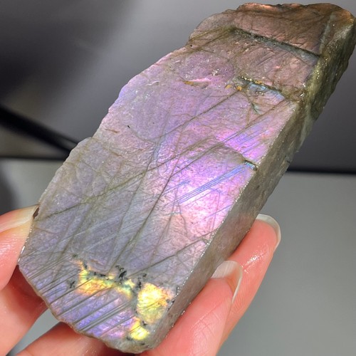 110g Rare Flashy Labradorite Slab Crystal Rough Gemstone Raw Labradorite Rough - Picture 7 of 20