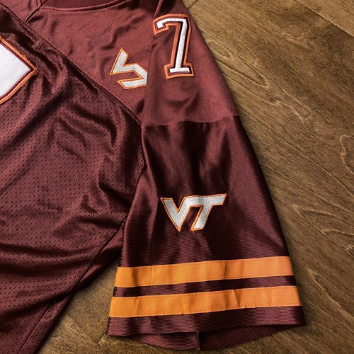 Vtg Mitchell & Ness USA NFL Michael Vick 2000 Virginia Tech Hokies Jersey 52 - Picture 9 of 16