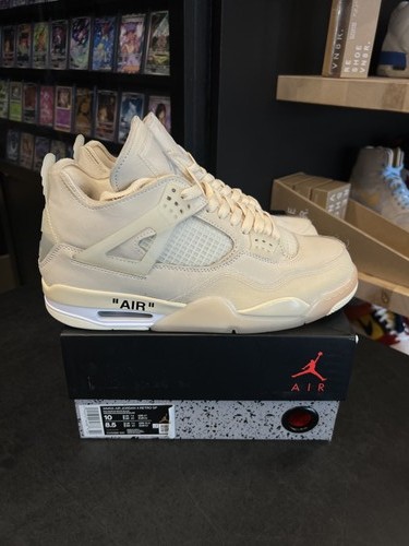 Jordan 4 Retro Off-White Sail (Damen) Größe 10W, gebraucht