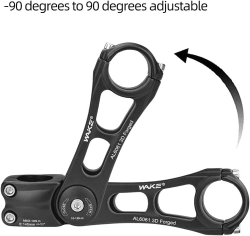 Potencia Bicicleta Universal 31,8mm y 25,4mm Ajustable ± 90 Grados 90/110/130/1... - Imagen 4 de 8
