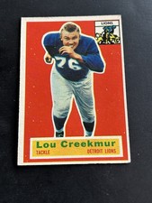1956 Topps Football #8 Lou Creekmur HOF EX/EX+ Detroit Lions William & Mary