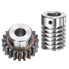 Worm Gear Set 1.5 Module 20:1 Reduction Rate Gear-10mm ID 33mm OD, Rod 15mm Bore