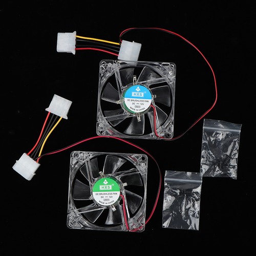 80mm LED Computer PC Fan 8025 Silent Cooling Fan 12V LED Luminous Chass Compuf8 - Photo 10/14