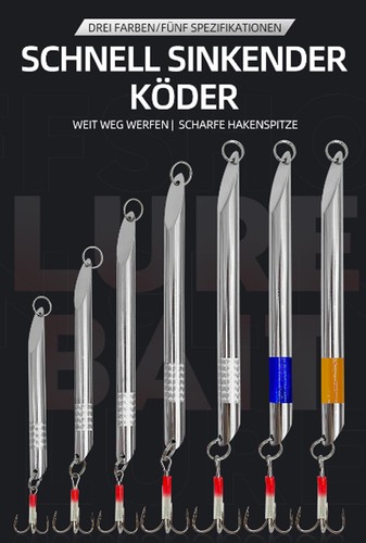 Norwegen Fladen Rund Pilker Speed Norwegenpilker Makrele Kabeljau 400g Silber - Bild 2 von 9