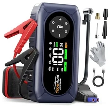  9-in-1 Jump Starter with Air Compressor 4500A 150PSI Portable Car Battery 