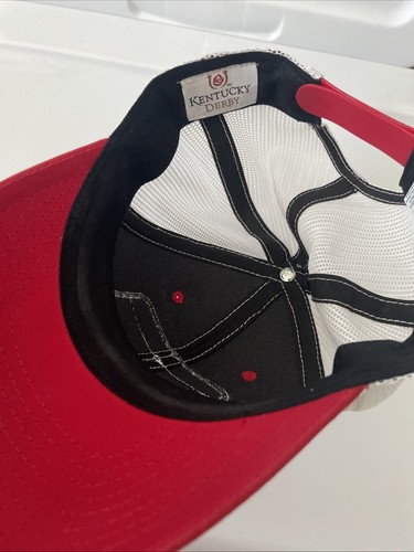 Official Kentucky Derby 149 Fan Favorite Red White Trucker Snapback Hat - Picture 9 of 11