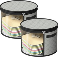 2pack Clear Hat Organizer for Closet, Hat Boxes for Women Storage With Dustpr...