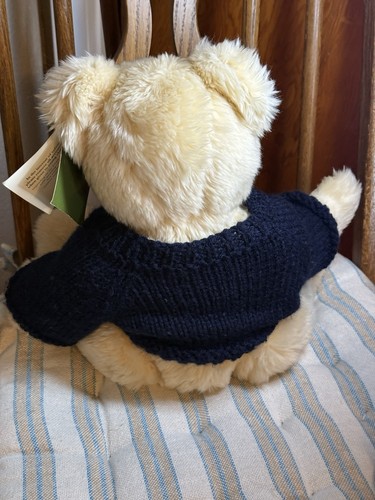 Harrods Teddybär mit blauem Union Jack Pullover Stofftier Neu mit Etikett - Bild 6 von 8