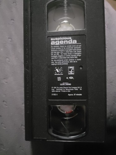 SUSPICIOUS AGENDA~SP VHS VIDEO~1995 MOVIE~RICHARD GRIECO~RARE~OOP - Picture 4 of 6