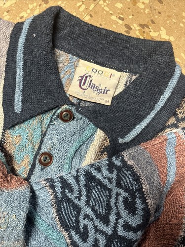 Vintage Coogi Sweater Australia Men's Size M Multi Color Cotton/linen - Picture 8 of 11