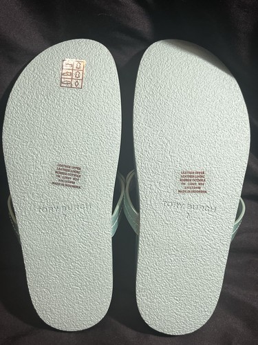 ¡Nuevo! Sandalia Tory Burch Miller Cloud Cuero Metálico Azul Aubrey Talla 7 - Imagen 8 de 10