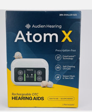 Audien Hearing  ATOM X -Rechargeable OTC Hearing Aids - Newest Model- New!!!