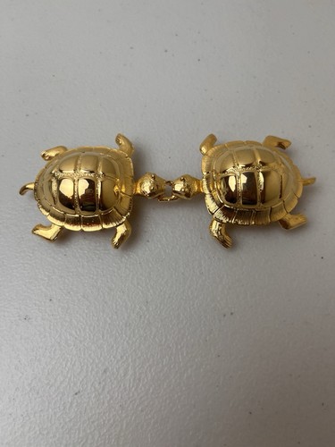 Goldfarbene Schildkröte Gürtelschnalle für 1,25" breiten Gürtel Markenlos - Bild 1 von 3