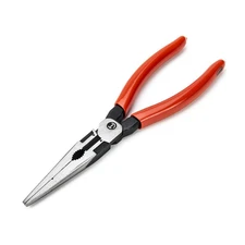 Z2 8 In. High Leverage Long Nose Pliers with Dipped Grips