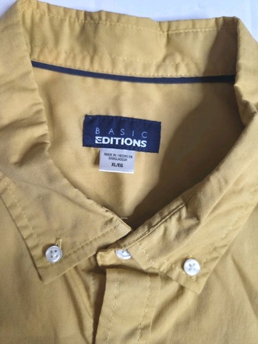 Basic Editions Men’s XL Short Sleeve Button Down Shirt Lot of 2 Red & Yellow - Picture 19 of 21