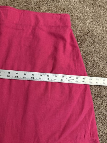 Old Navy Rock Damen Größe Medium Hot Pink Aline Mini Röhre dehnbar Leinen Viskose - Bild 7 von 8