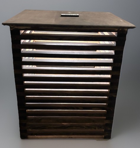 Wood Table With LED Light/remote 2x2” Solid Wood Table Birch Top - Picture 1 of 6