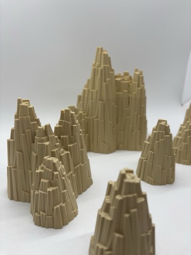 Custom Heroscape Gelände hellbraun Sandstein Sanddünen 15 Hex Rock Outcrop - Bild 5 von 7