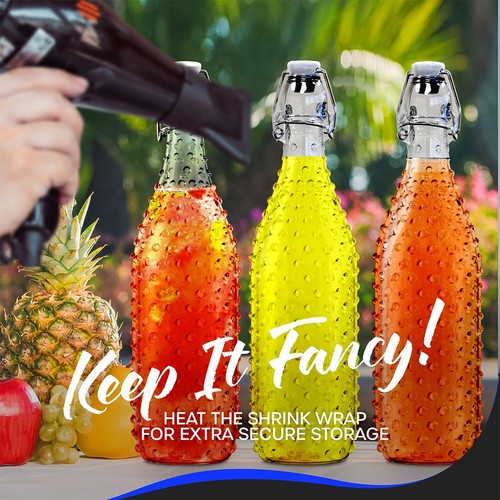 Nevlers 33 oz Dotted Swing Top Bottles (Pack of 6) - Picture 4 of 9