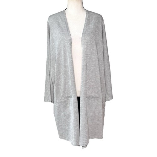 Anthropologie DONNI. Baumwolle gerippt vorne offen Cardigan Staubtuch Taschen Freizeit Neu mit Etikett - Bild 16 von 16