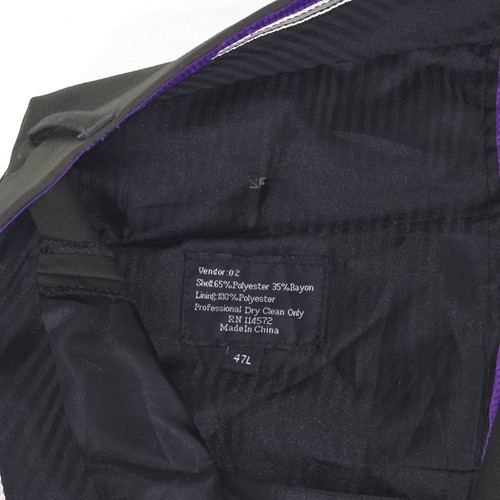 Conjunto de Traje Vinci Gris Oscuro 52L Chaqueta 47L Pantalón Italia Diseñador Ropa de Hombre Doble Ventilación - Imagen 12 de 24