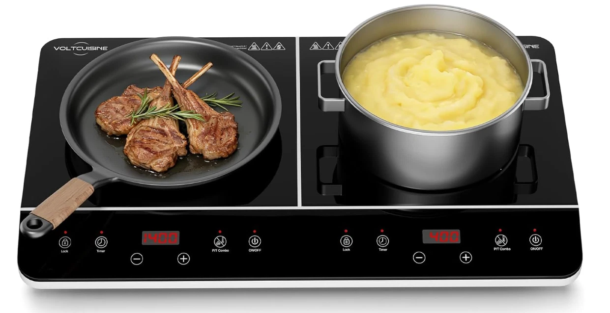 Double Induction Cooktop 1800W, Portable 2 Burner Electric Cooktop with Split To
Opens in a new wind
