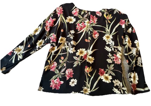 Liberty Love Blumen Top mit Korsett Verzierung Damen Medium schwarz romantisch - Bild 14 von 16