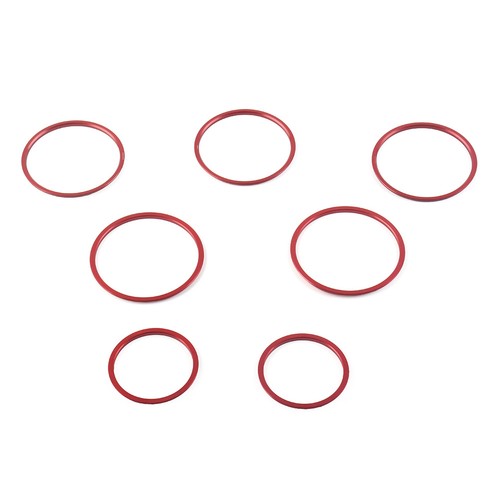 For Mercedes Benz C Class W205 AC Air Vent Outlet Inner Ring Cover Trim Red 7Pcs - Picture 6 of 11
