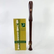 Mollenhauer F Alt Soprano Recorder Dark Finish Brass Key