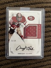 2017 National Treasures Dwight Clark Material Signatures AUTO /34 See Pic 🏈🔥