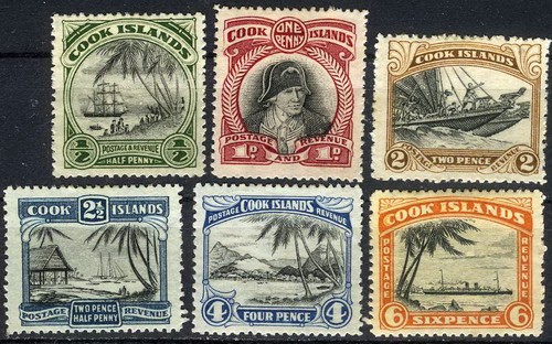 Islas Cook 1933 Island Scenes MH (SC# 91-96)