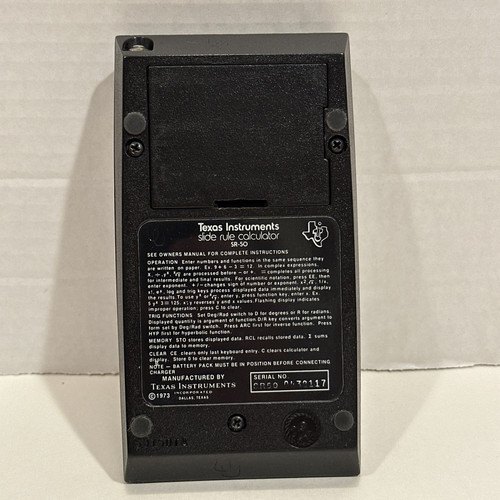 Vintage Texas Instruments SR-50 Rechenschieber Taschenrechner - ungeprüfte LED für Ersatzteile - Bild 7 von 11