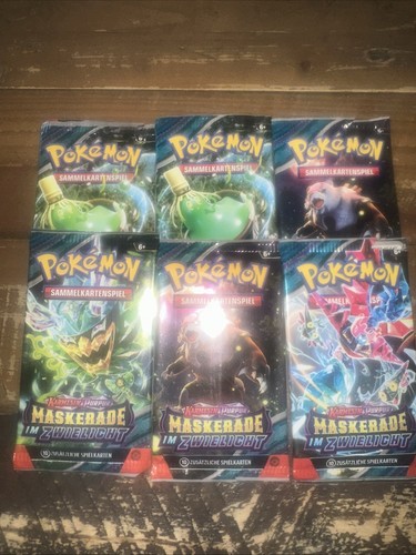 Pokémon 6x Boosterpack Maskerade Im Zwielicht Repack