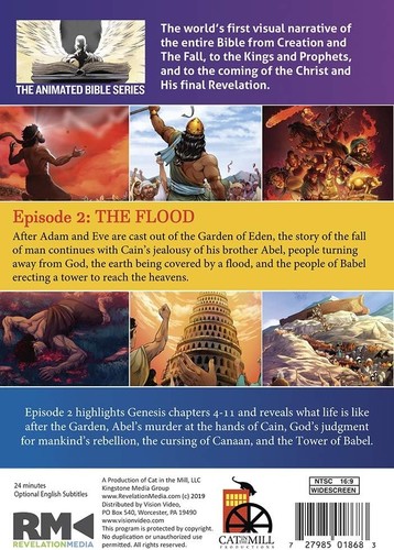 The Animated Bible Series: The Flood (DVD) Anne Applebaum Bishop Robert Barron - Picture 2 of 2