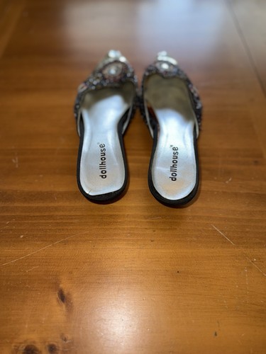 Elegante Tacón Gatito Lentejuelas Mujer Talla 8 Fiesta Vacaciones Punta Rojo Plata Negro - Imagen 4 de 6