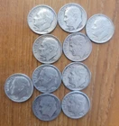 [10 Coin Lot] 90% Silver Roosevelt Dimes 1946 to 1964 - C