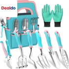 Garden Tool Set,8 Pcs Gardening Hand Tool Starter Kit for Women Heavy Duty Outdo