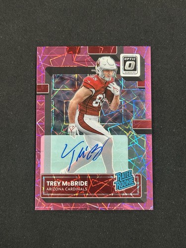 2022 Panini Donruss Optic Pink Lazer Rated Rookie Auto #237 Trey McBride /50 - Picture 1 of 3