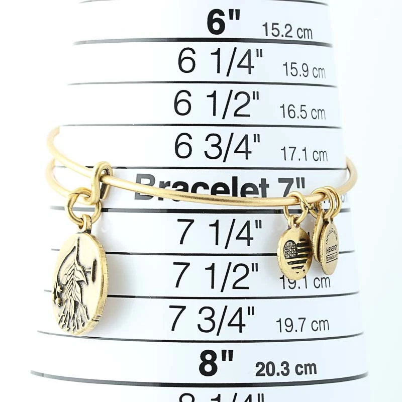 Nuevo Brazalete Ajustable ALEX AND ANI Hawthorn Tree Charm Reglas de Madera Foto 3 de 4