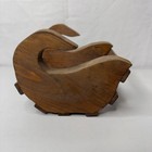 Rustic Wooden Duck Trinket Holder Decorative Shelf Decor Accent